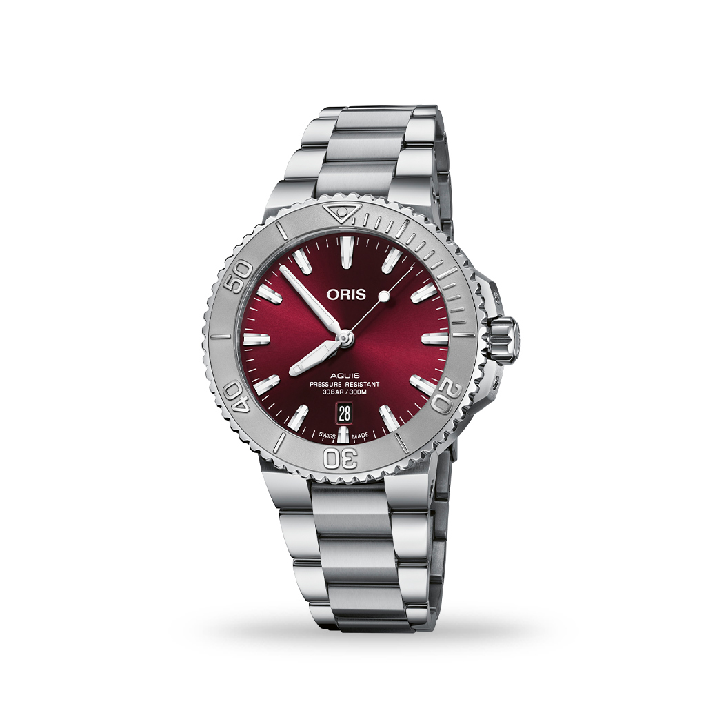 ORIS Aquis Date Automatic Red Dial 41mm Bracelet