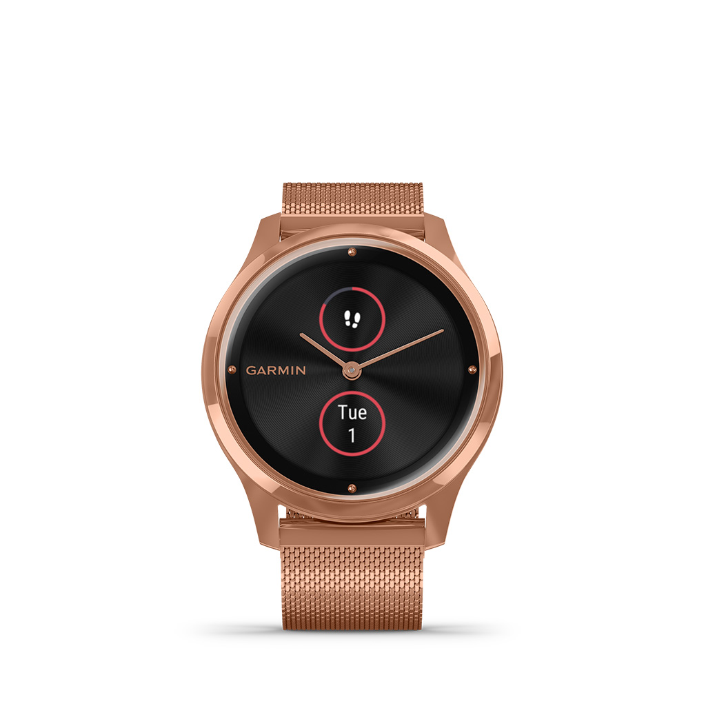 Garmin Vivomove Luxe 42mm Rose Gold Milanese Band