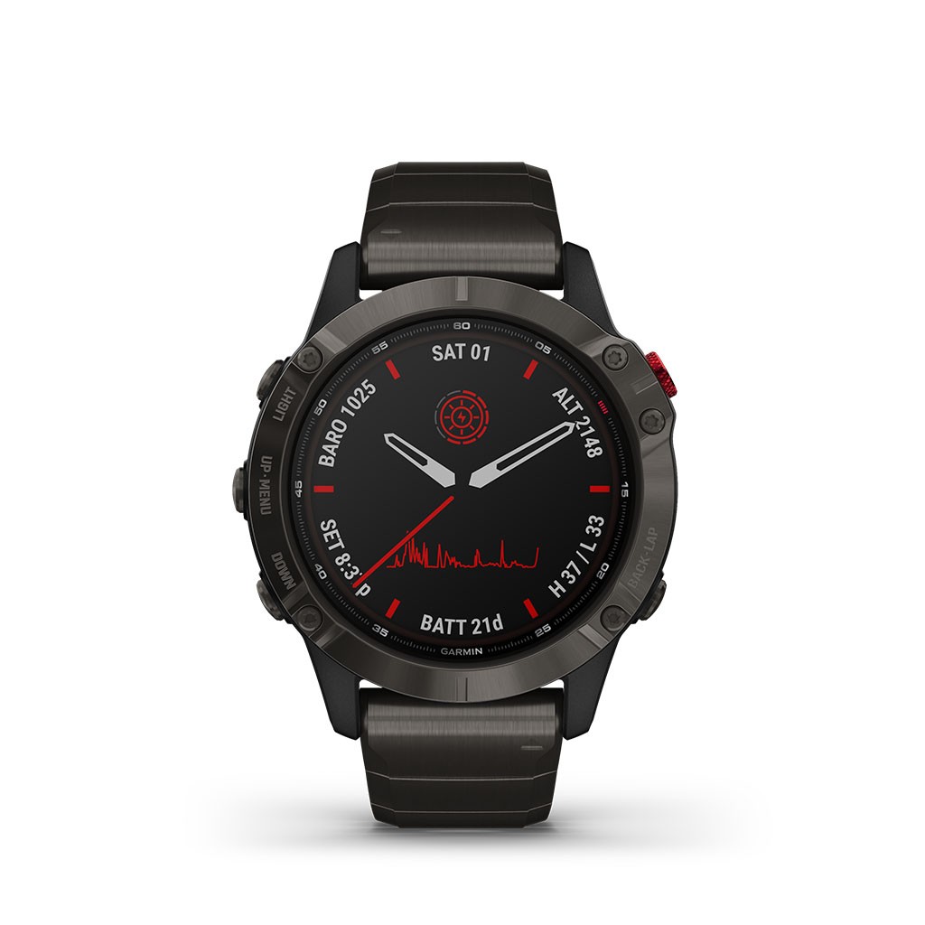 Garmin Fenix® 6 Pro Solar Edition 47mm Titanium DLC Bracelet