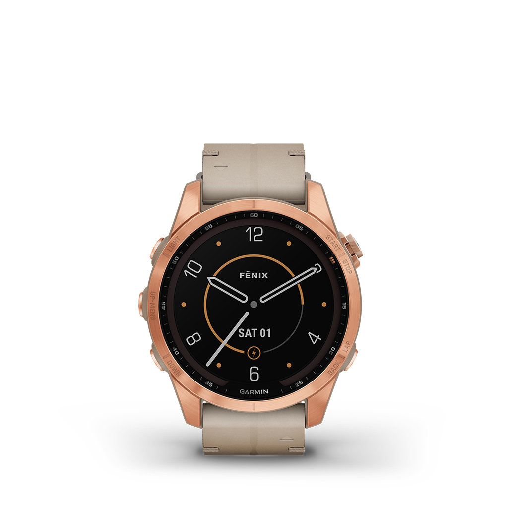 Garmin Fenix® 7S Sapphire Solar Edition 42mm Leather Band