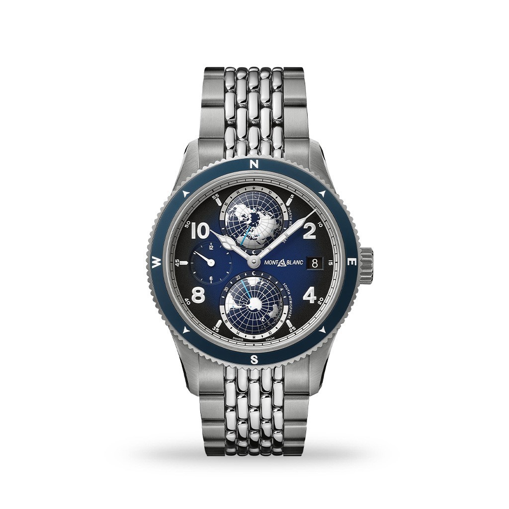 Montblanc 1858 Geosphere Automatic Blue Dial 42mm Bracelet