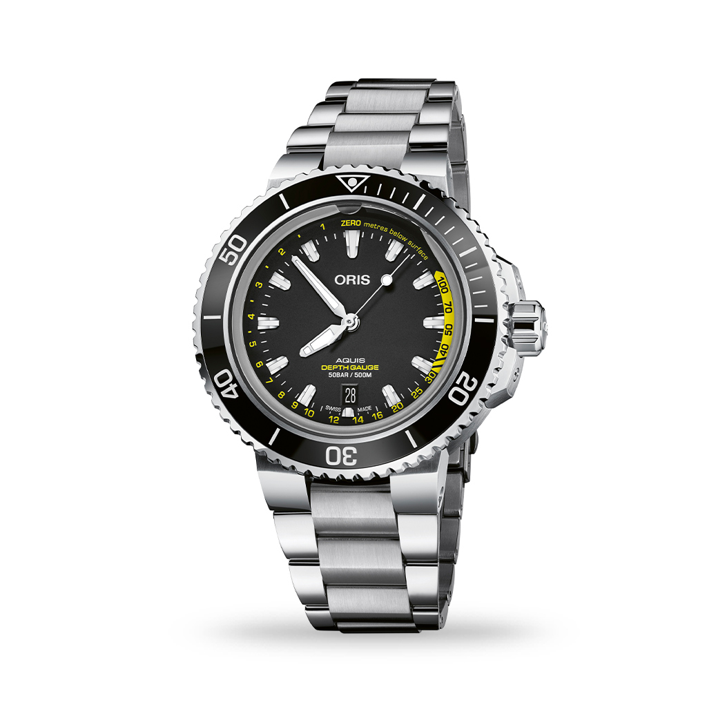 ORIS Aquis Depth Gauge Automatic Black Dial 46mm Bracelet