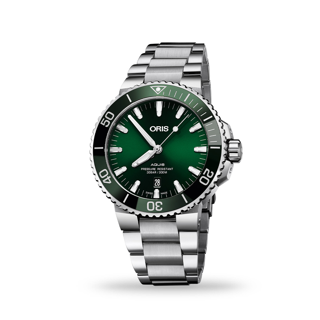 ORIS Aquis Date Automatic Green Dial 43mm Bracelet