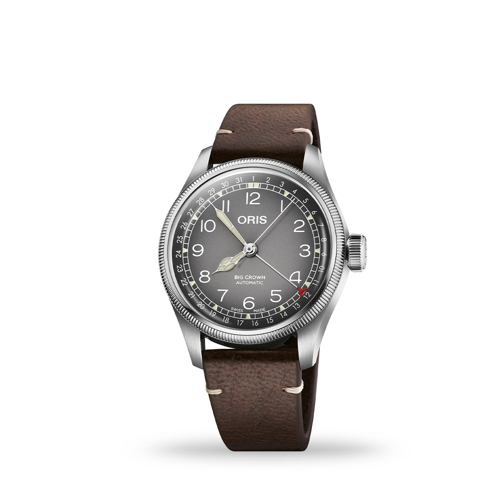 ORIS Big Crown X Cervo Volante Grey Dial 38mm Leather Strap