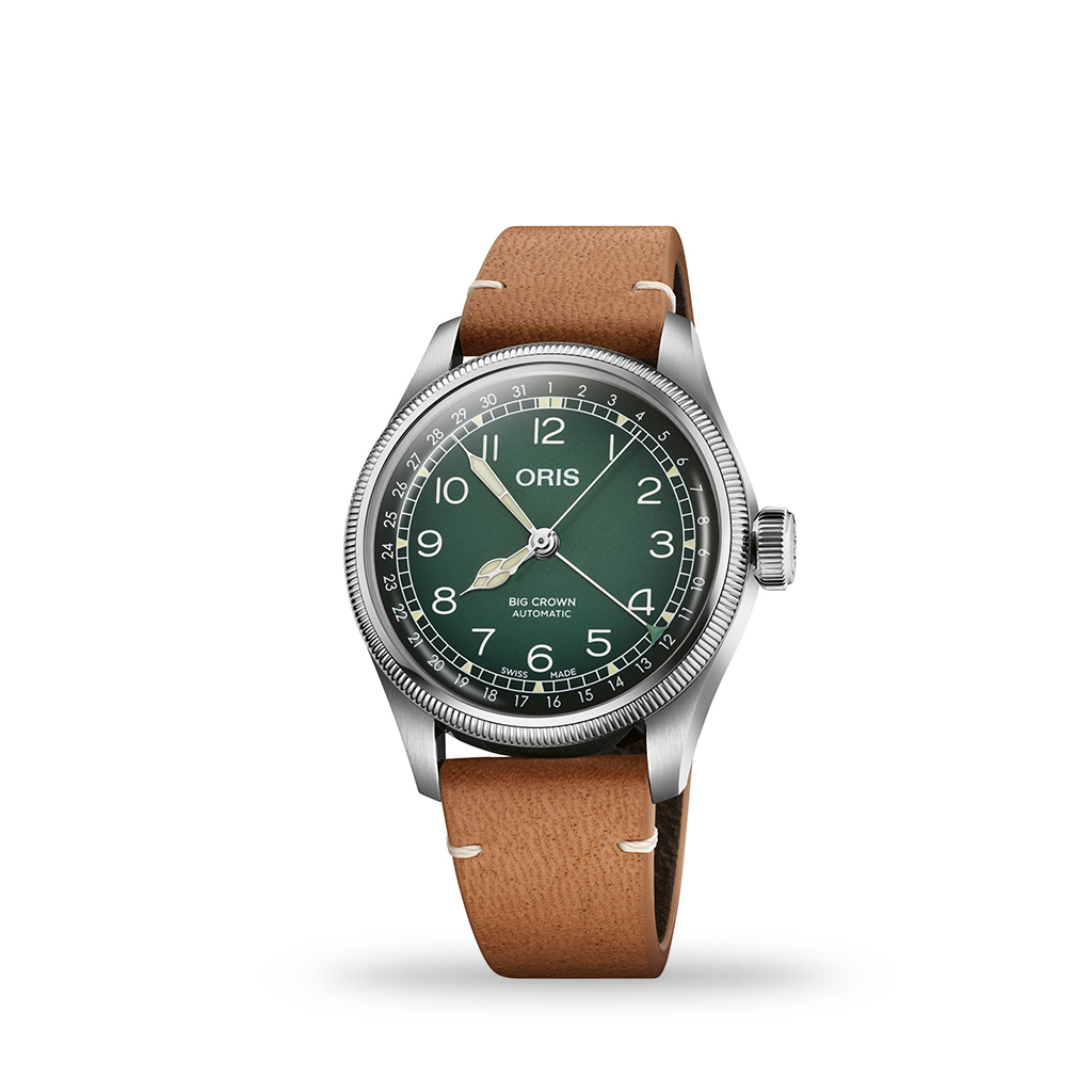 ORIS Big Crown X Cervo Volante Green Dial 38mm Leather Strap