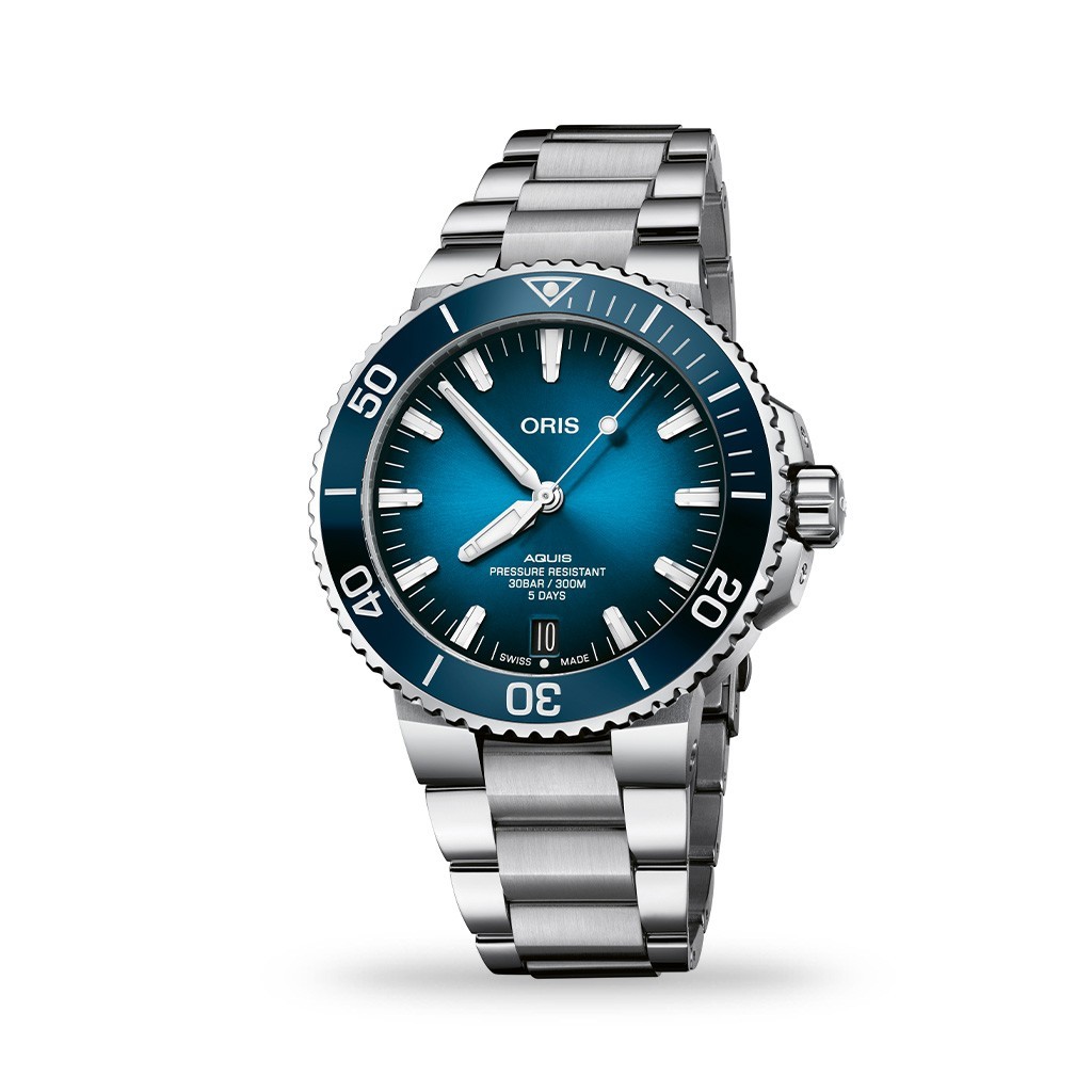 ORIS Aquis Date Calibre 400 Automatic 43mm Blue Dial Bracelet