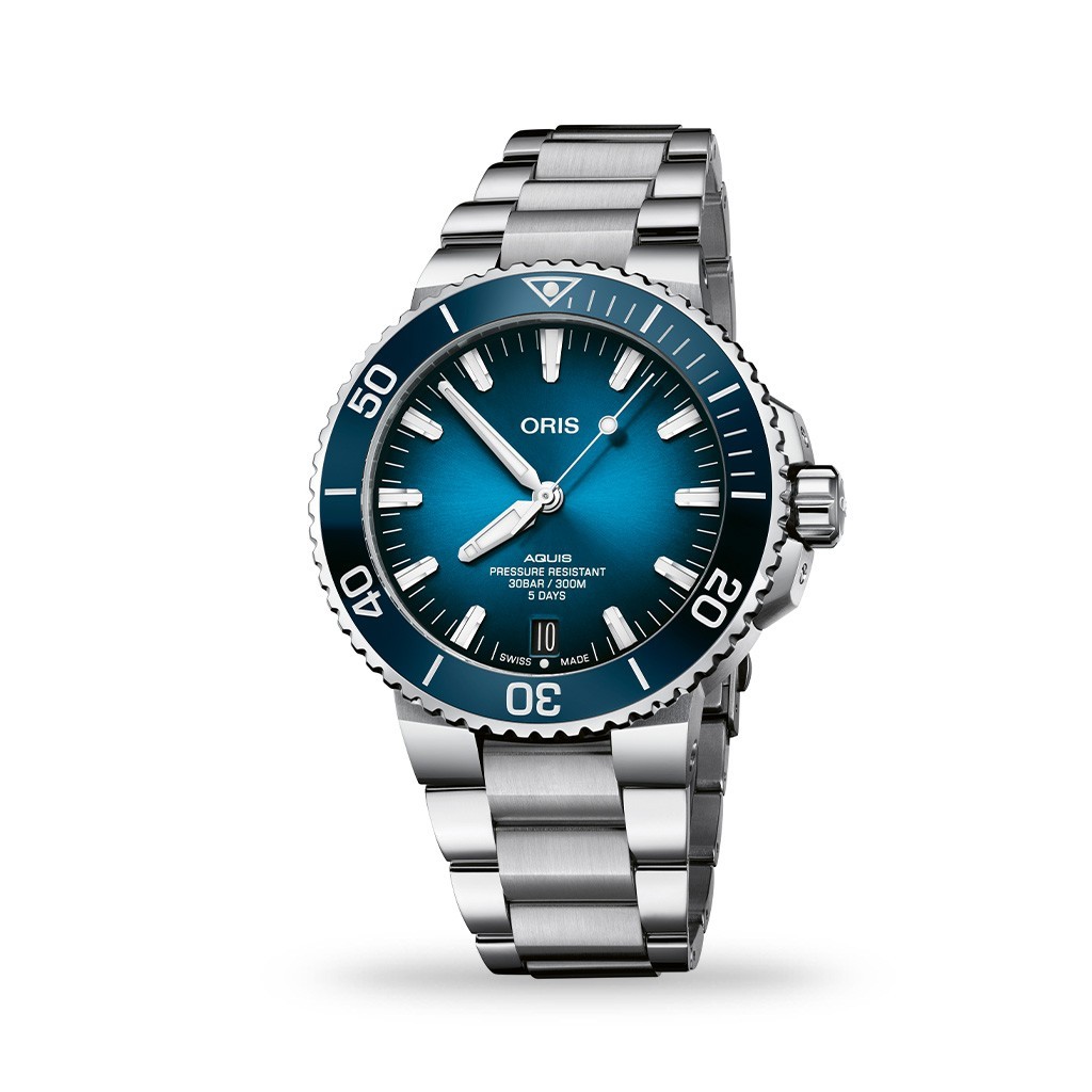 ORIS Aquis Date Calibre 400 Automatic 43mm Blue Dial Bracelet