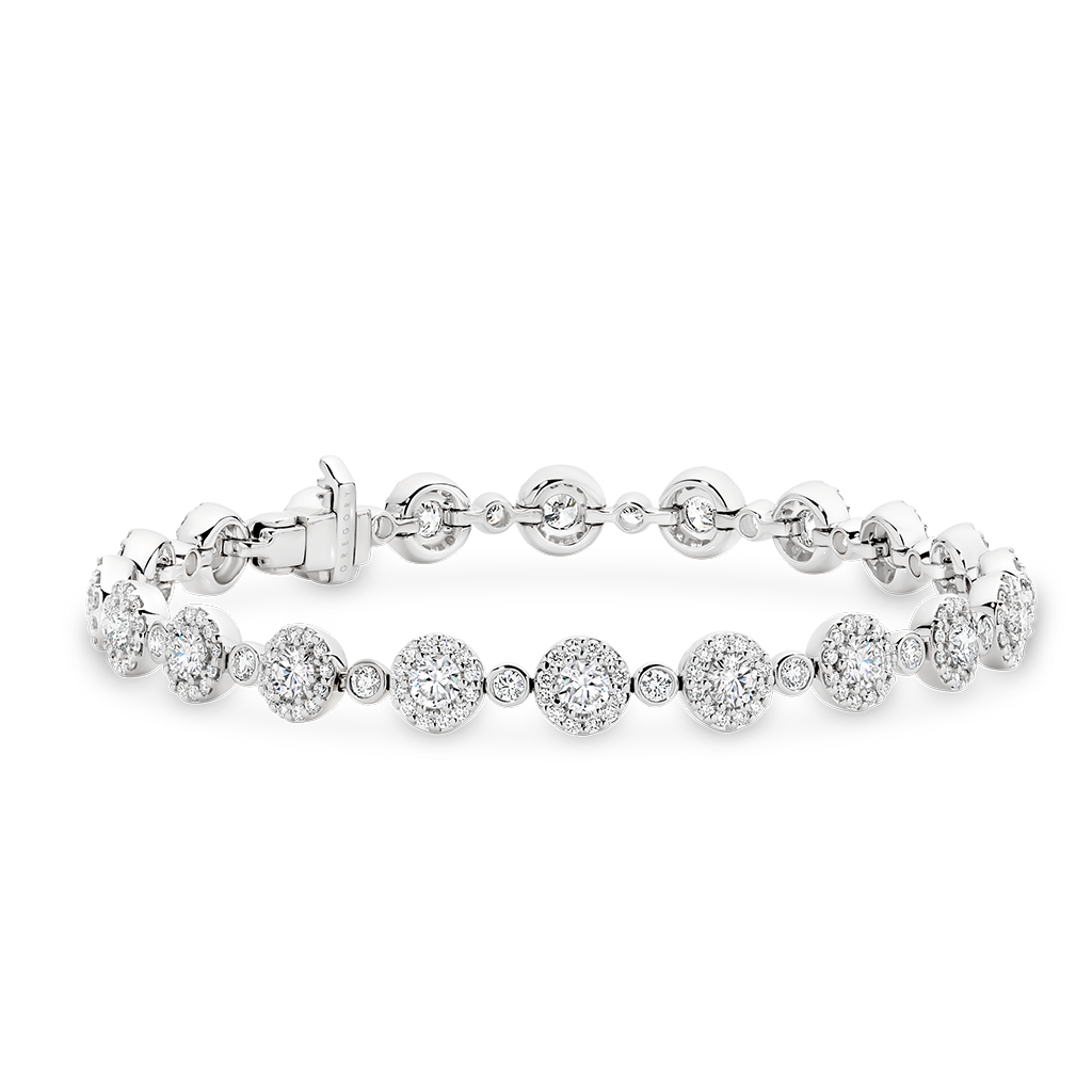 Classic Halo Diamond Bracelet