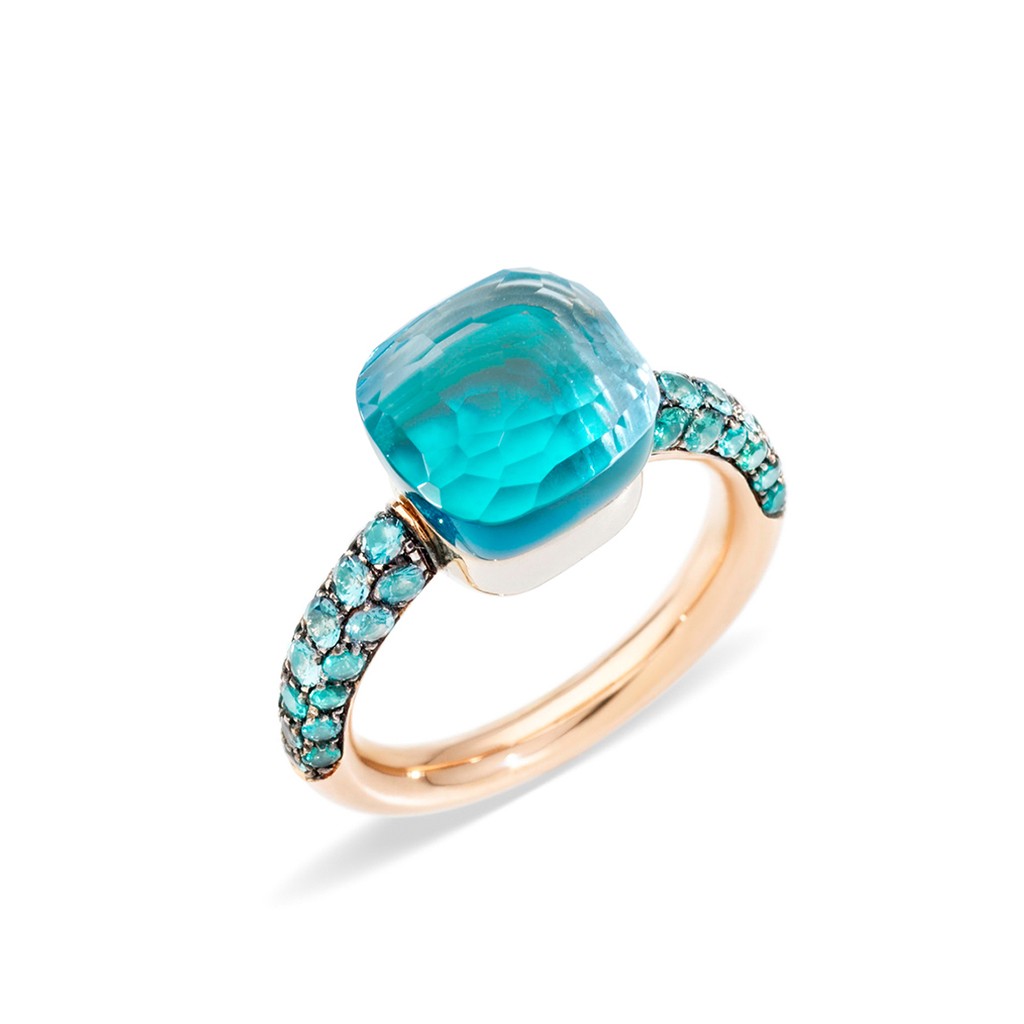 Pomellato Nudo Deep Blue Topaz &#038; Agate Ring