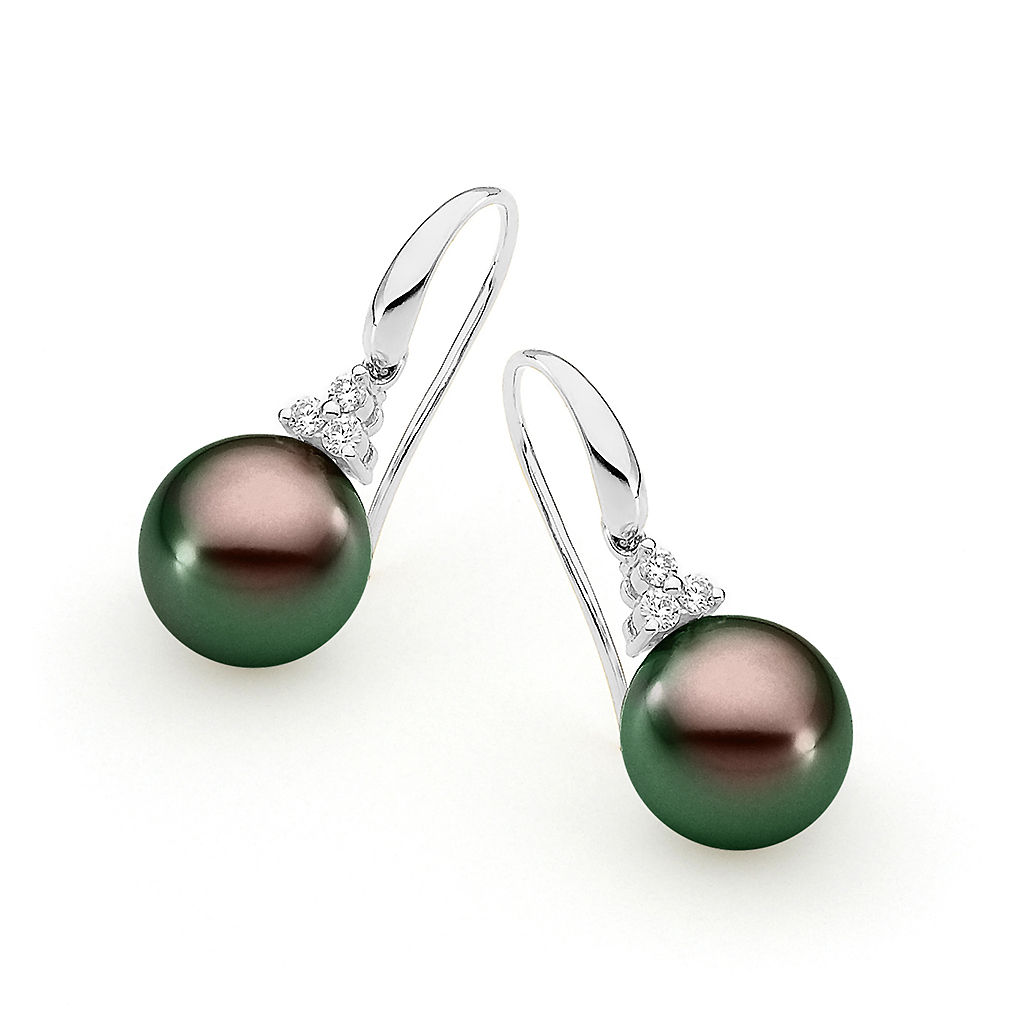 Allure Tahitian Pearl &#038; Diamond Trio Earrings