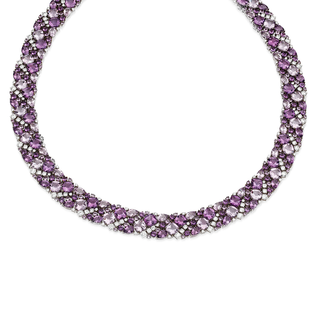 Amethyst &#038; Diamond Fancy Collier