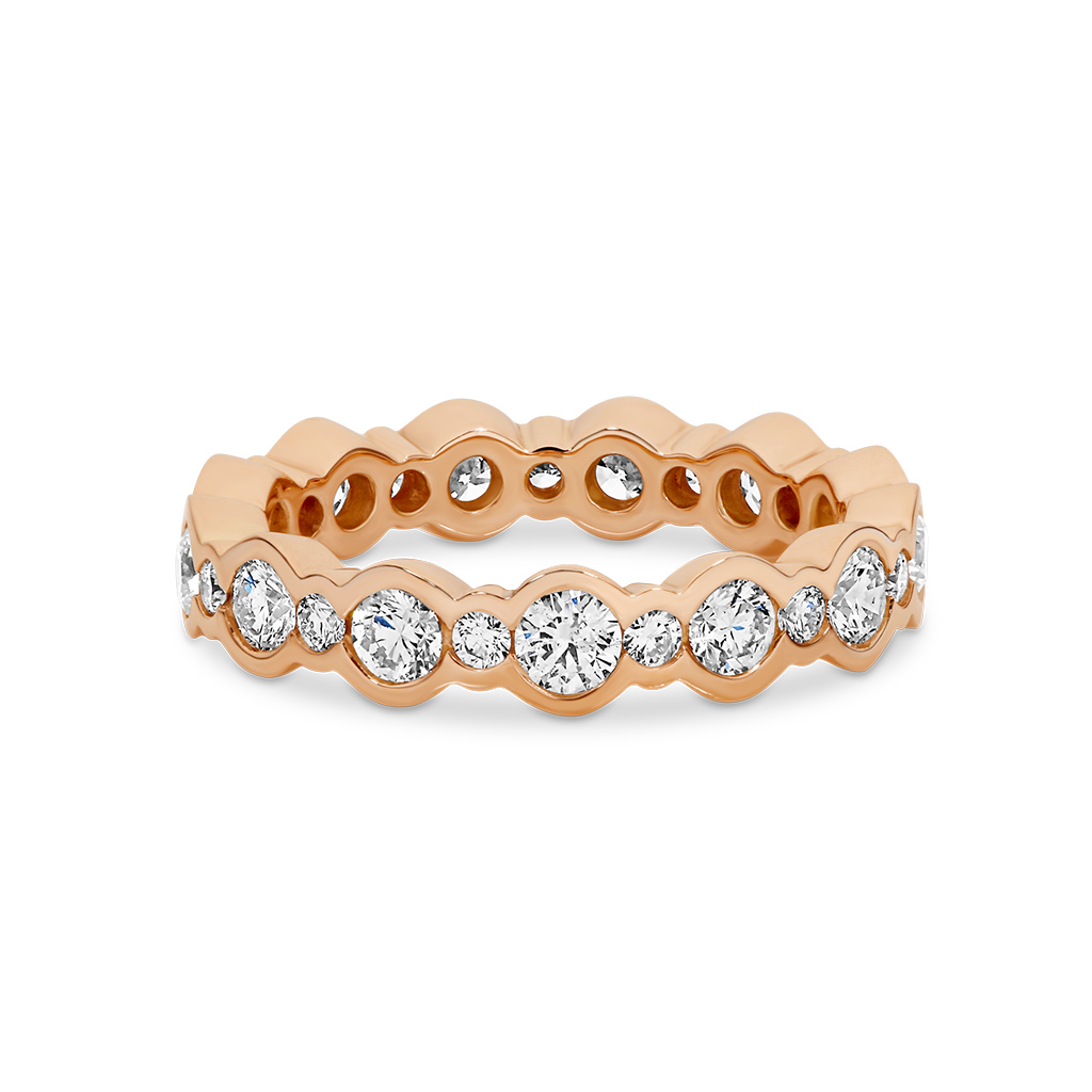 Round Brilliant Bezel Set Diamond Eternity Ring