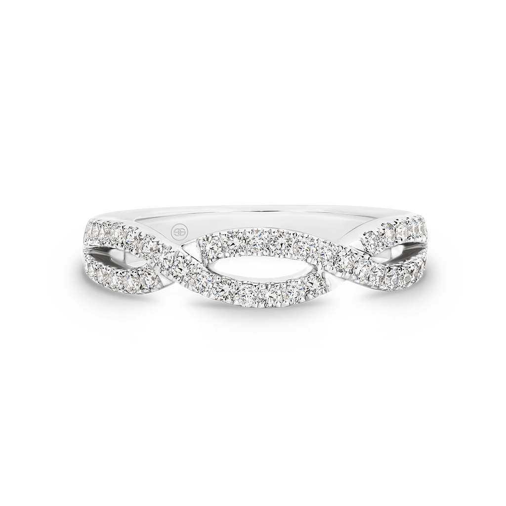 Intertwined Claw Set Diamond Band