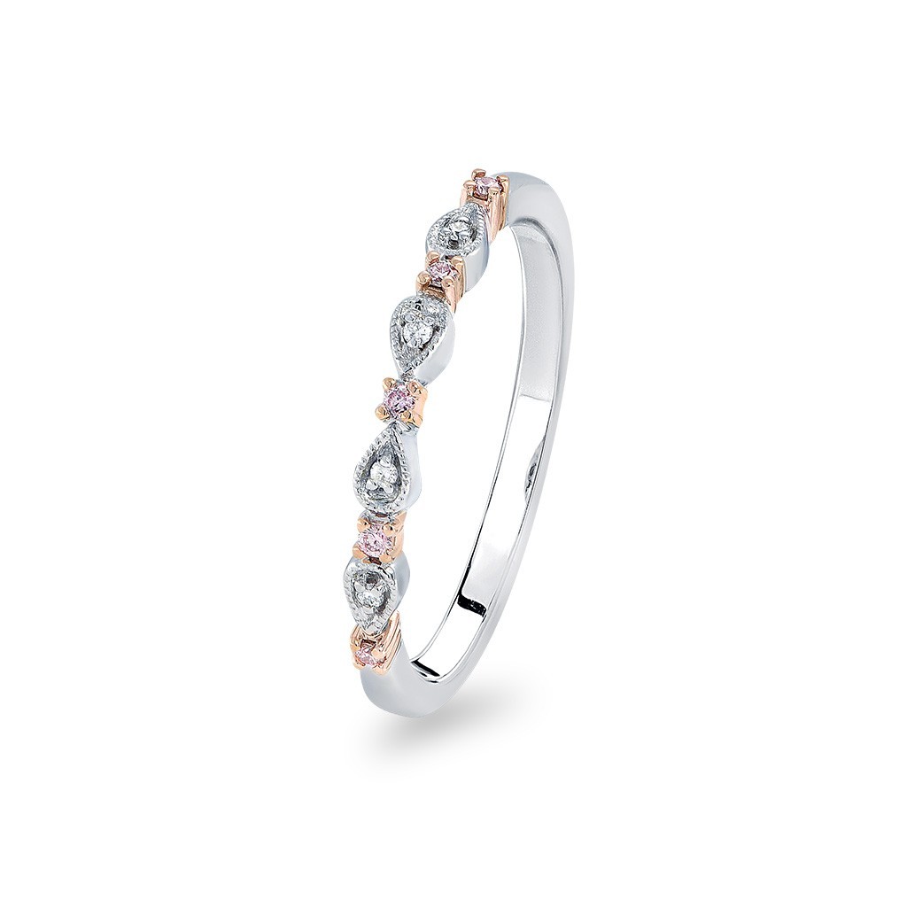 White &#038; Argyle Pink Diamond Blush Jubilee Ring