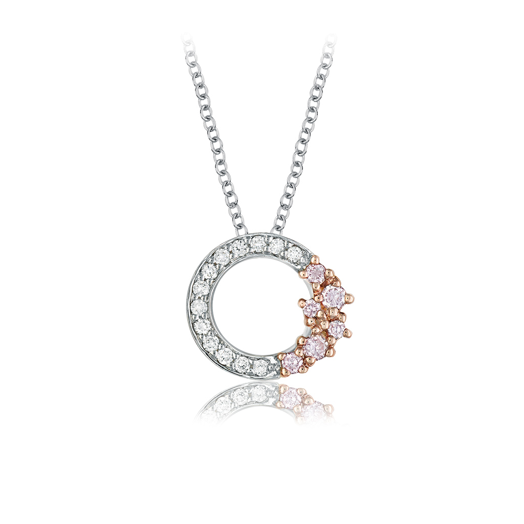 Kimberley White &#038; Argyle Pink Diamond Blush Cora Pendant