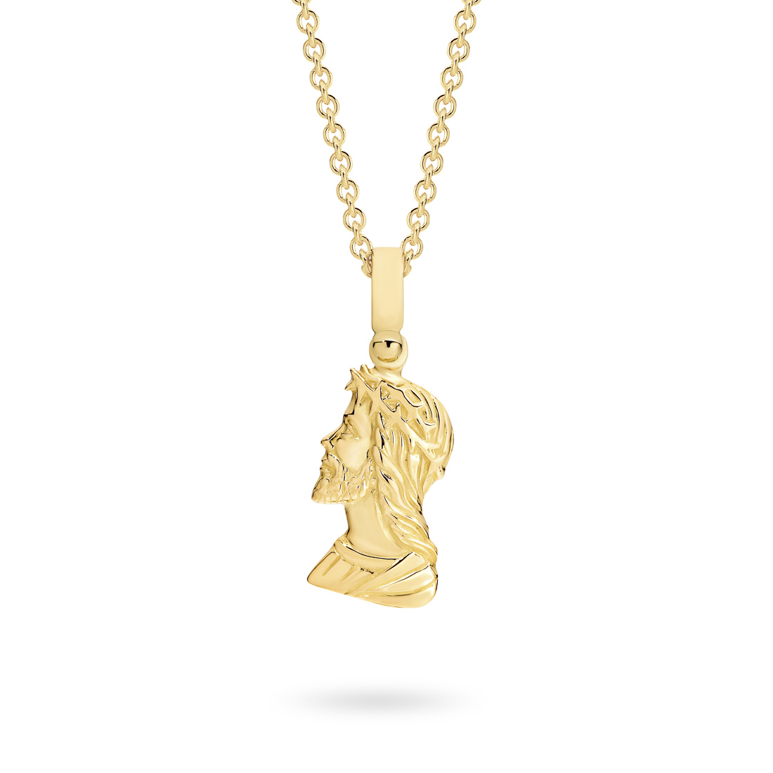 18K Yellow Gold Jesus Christ Pendant