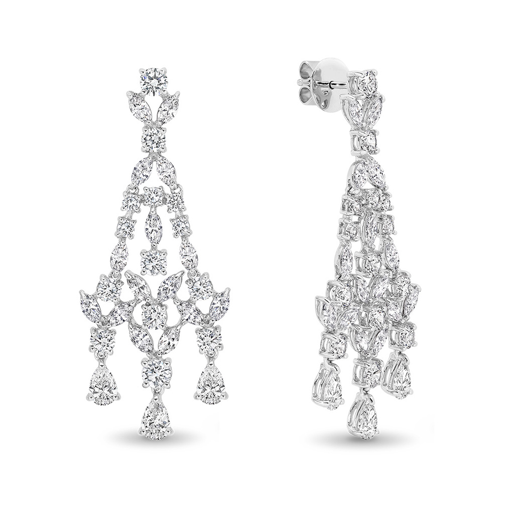 Cubic Zirconia Silver Chandelier Donatella Earrings