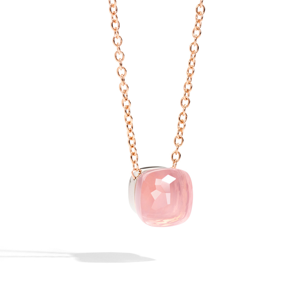 Pomellato Nudo Classic Rose Quartz Pendant with Chain