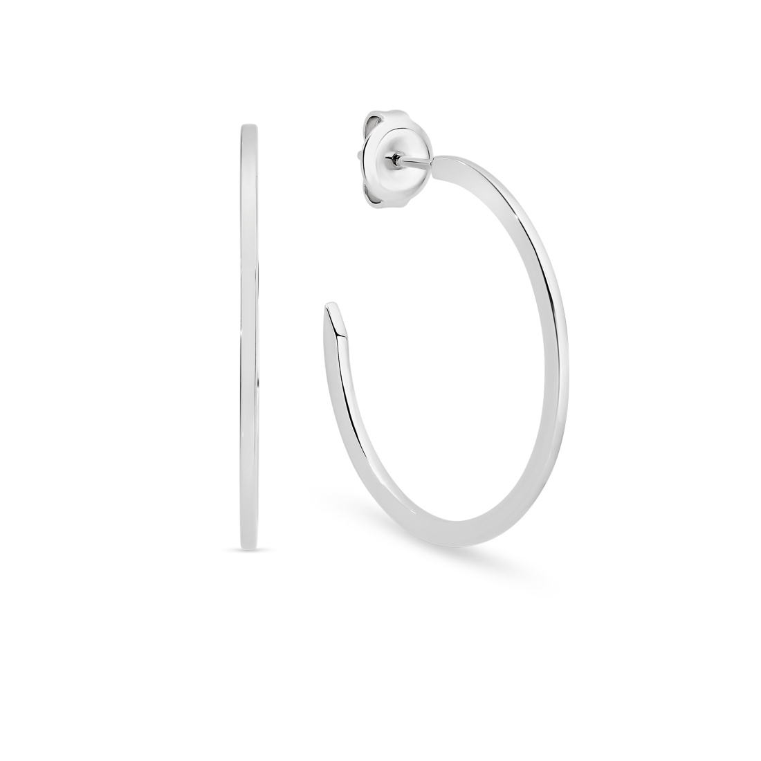 Bianca Silver Hoop Earrings &#8211; Large