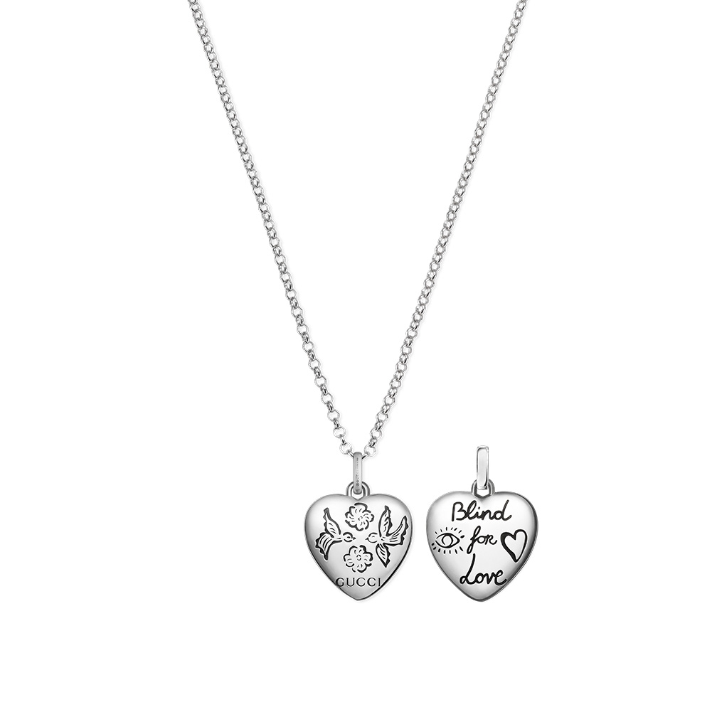 Gucci Blind for Love Silver Necklace