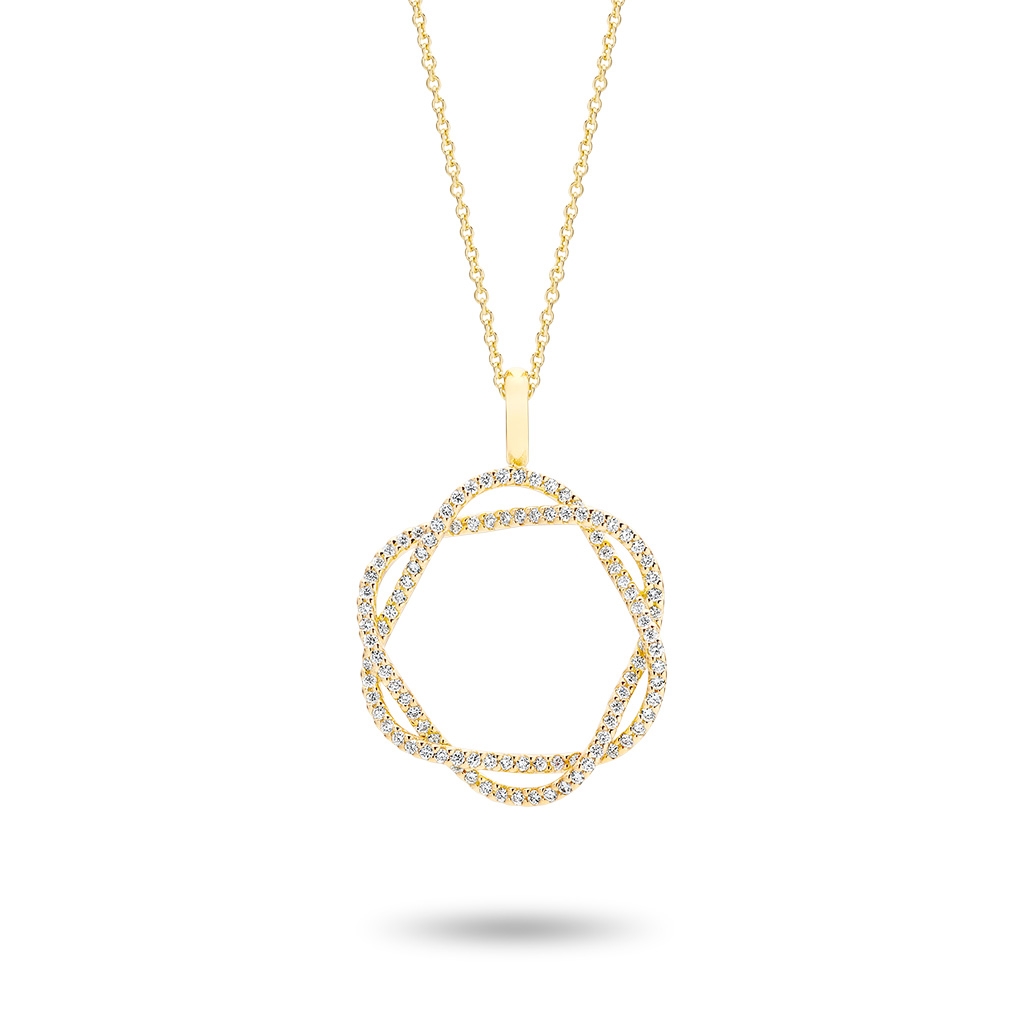 Intertwined Diamond Pendant