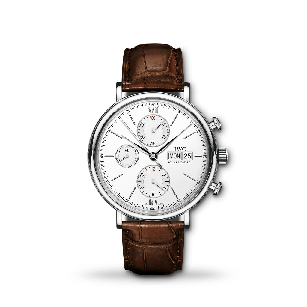 IWC Portofino Chronograph Automatic 42mm Brown Leather Strap