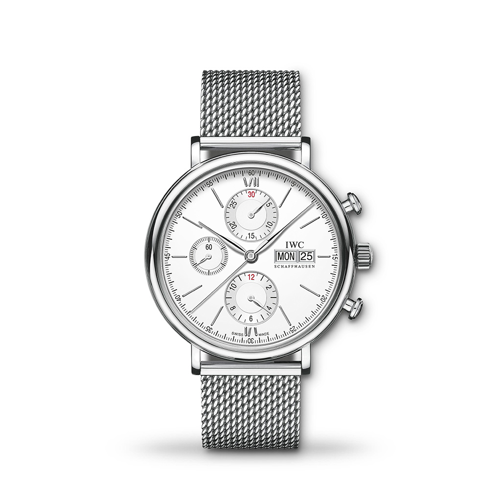 IWC Portofino Chronograph Silver-Plated Dial 42mm Bracelet