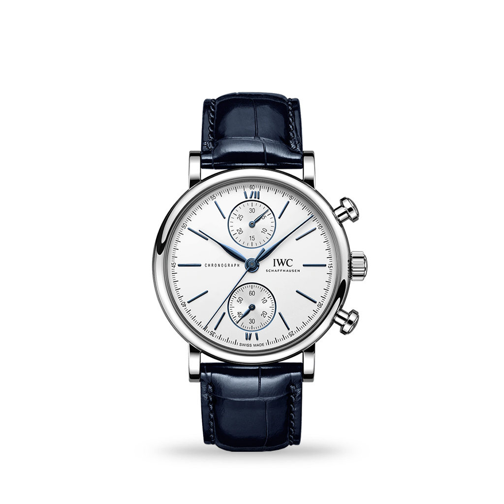 IWC Portofino Chronograph 39mm Blue Leather Strap