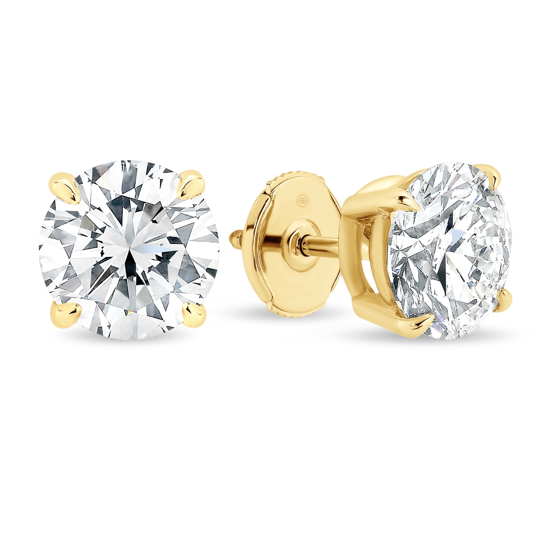 Classic Diamond Studs in Yellow Gold 0.80-1.40ct