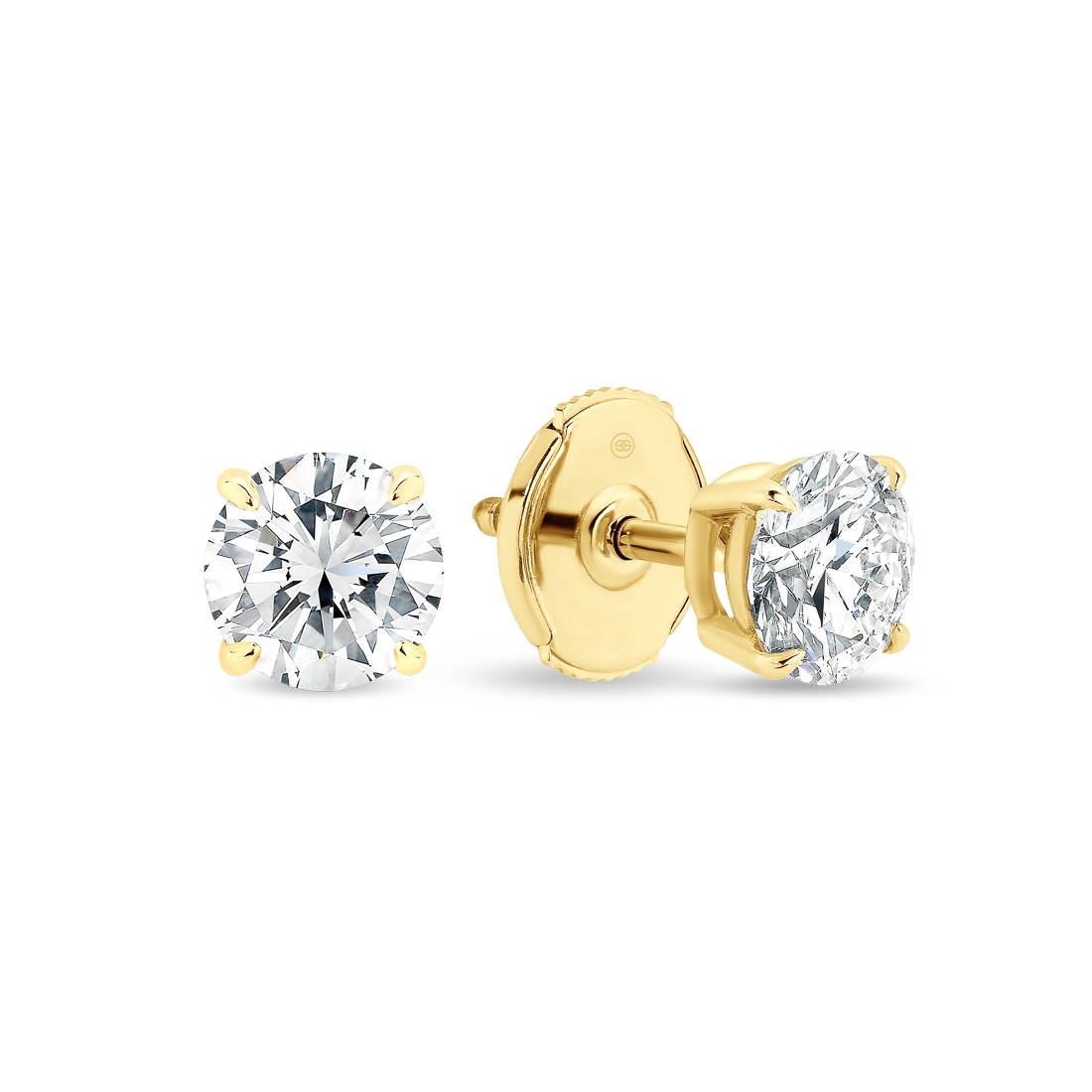 Classic Diamond Studs in Yellow Gold 0.10-0.30ct