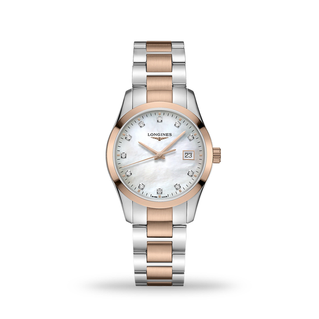 Longines Conquest Classic 34mm Quartz White mother-of-pearl Bracelet