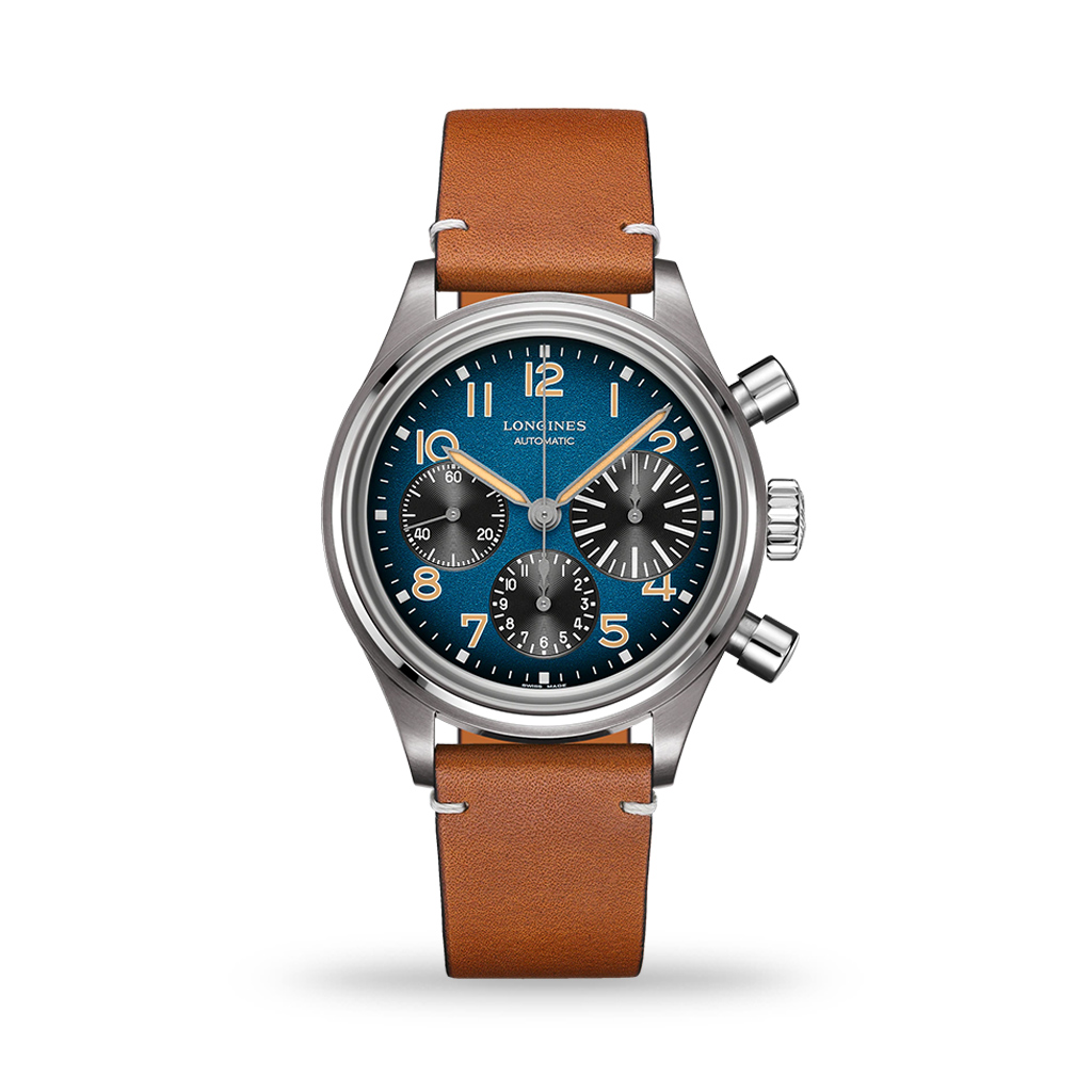 Longines Avigation BigEye Chronograph 41mm Automatic Leather Strap