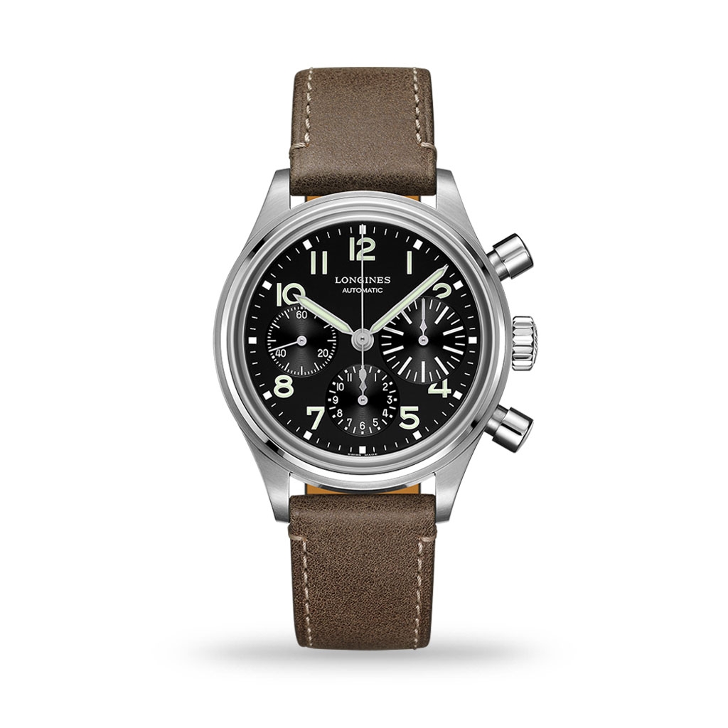 Longines Avigation Bigeye Automatic Chronograph 41mm Leather Strap