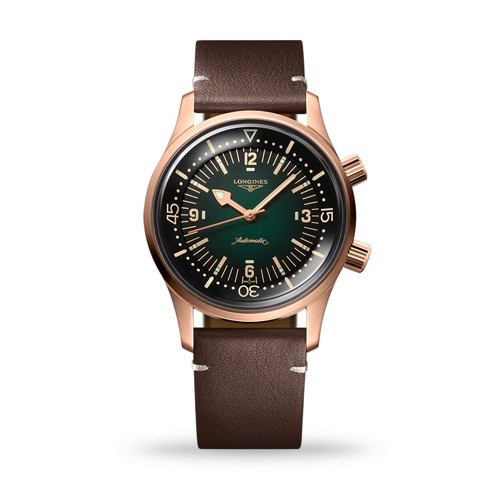 Longines Legend Diver Automatic Bronze 42mm Leather Strap