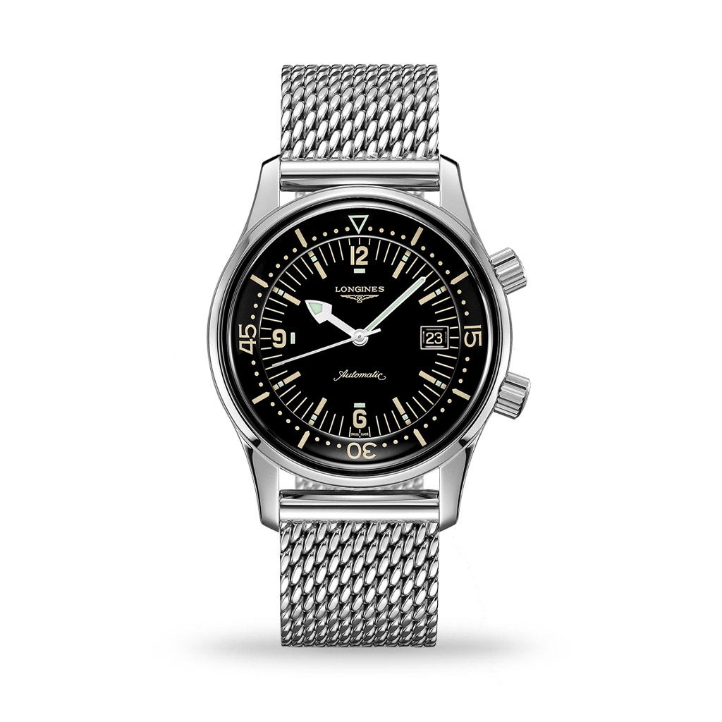 Longines Legend Diver Automatic 42mm Black Dial Bracelet