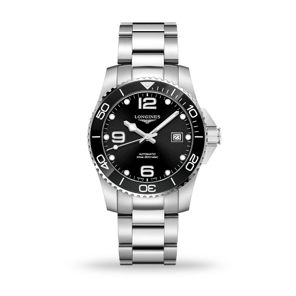 Longines HydroConquest Automatic Black Dial 41mm Bracelet