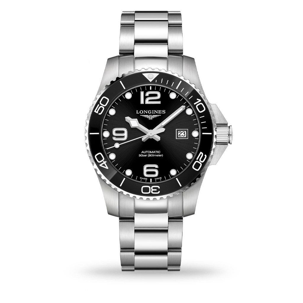 Longines HydroConquest Automatic Black Dial 43mm Bracelet