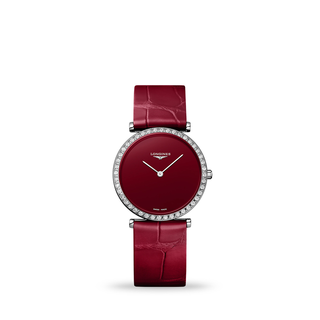 Longines La Grande Classique De Longines Red Dial 29mm Leather Strap