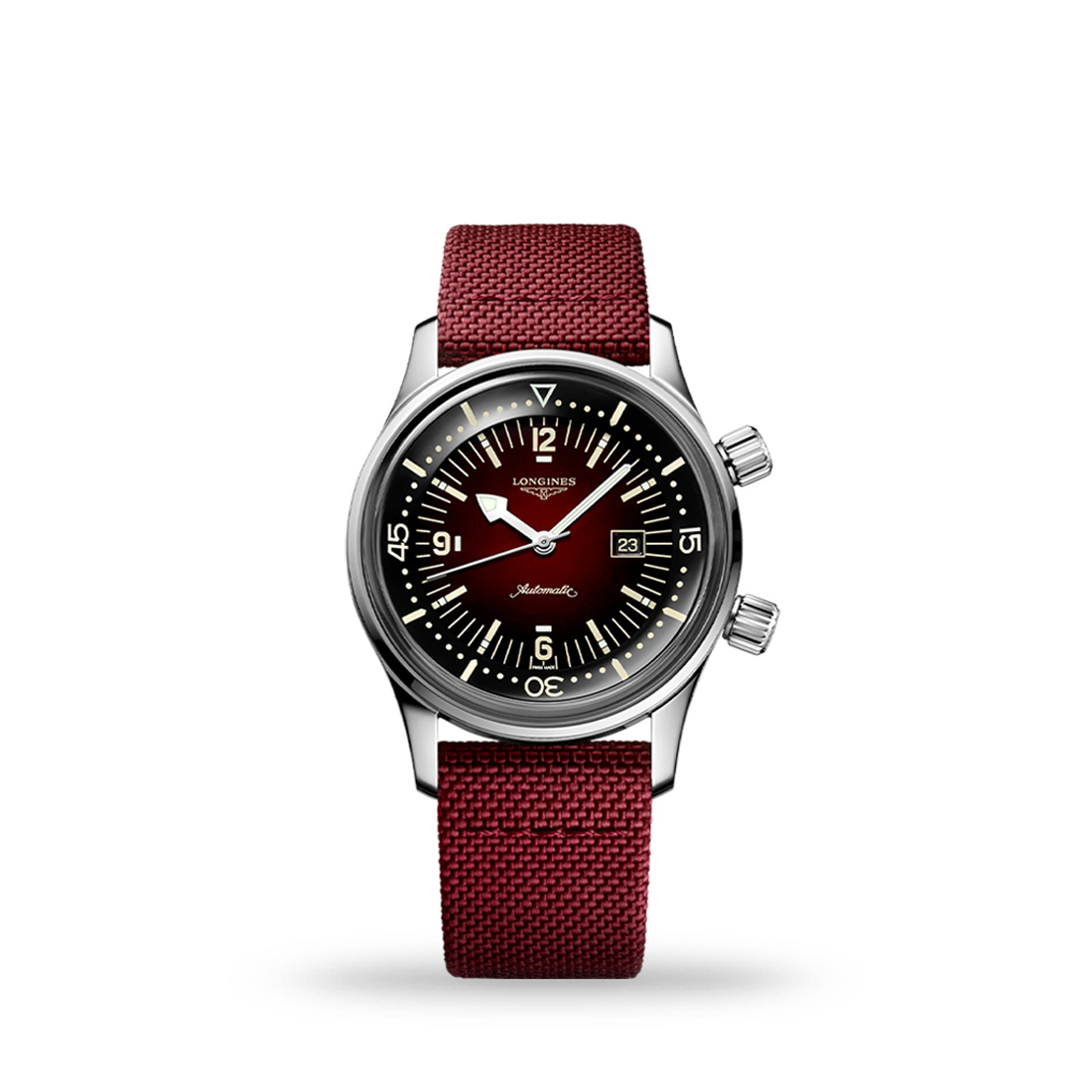 Longines Legend Diver Automatic Bordeaux 36mm Leather Strap