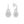 Cubic Zirconia Silver Round Halo Sarah Rose Earrings
