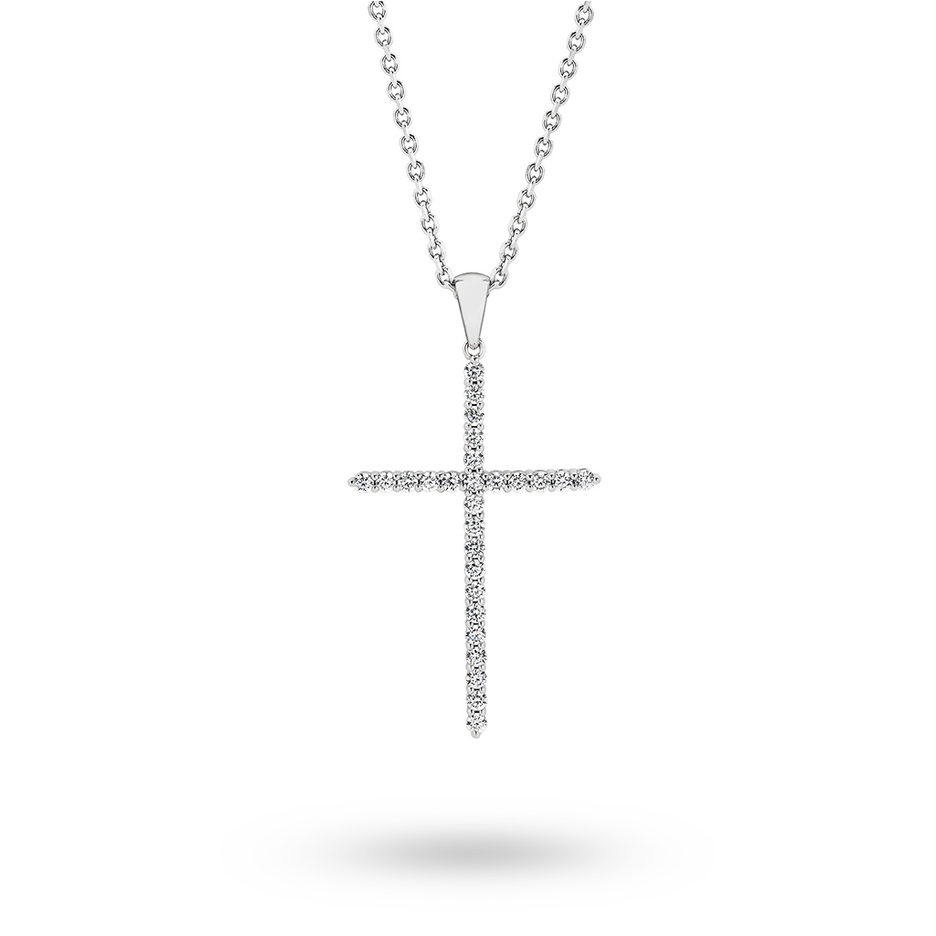 Cubic Zirconia Silver Grand Cross Esther Pendant