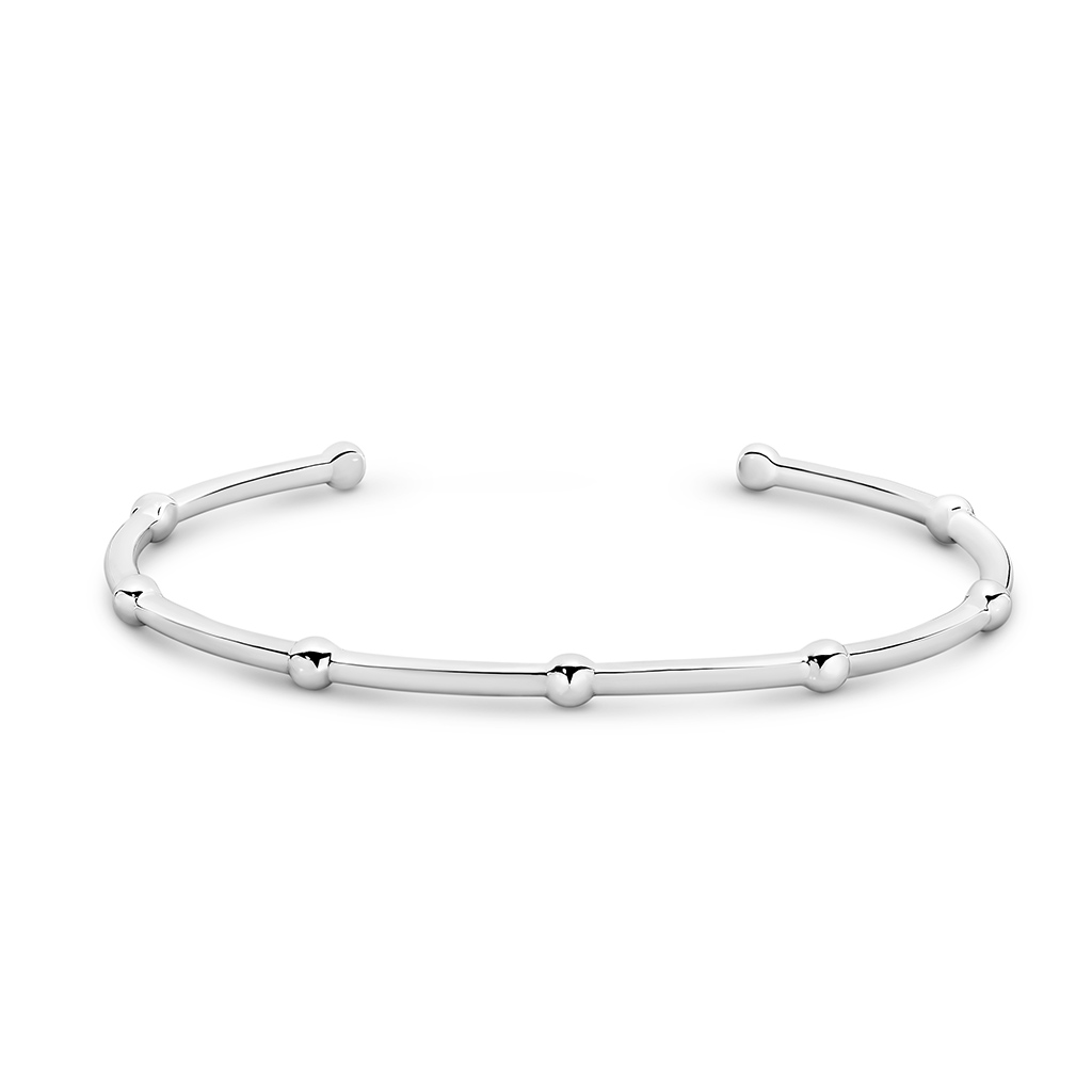 Zoe Ball Silver Cuff Bangle