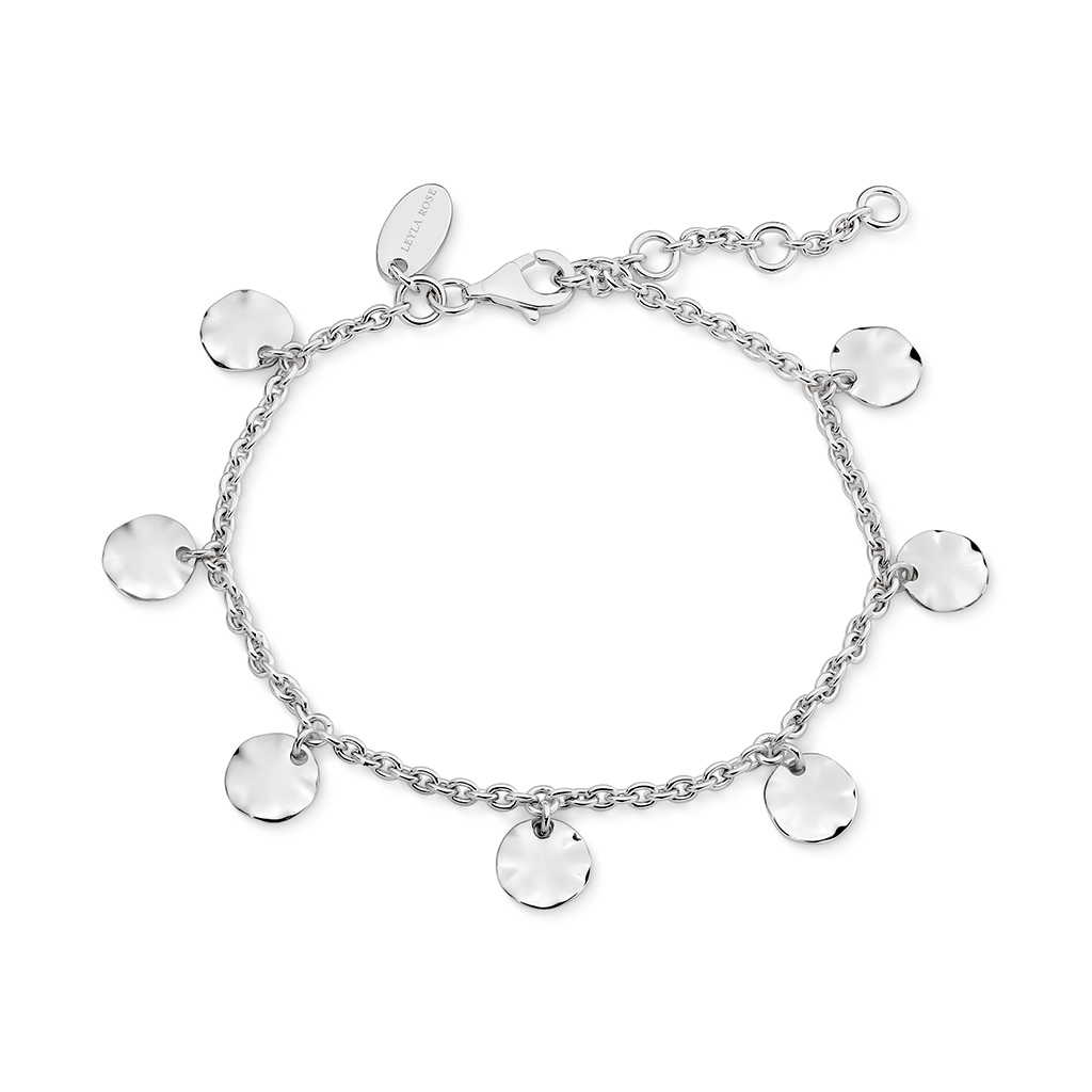 Mabel Petite Multi Disc Silver Bracelet