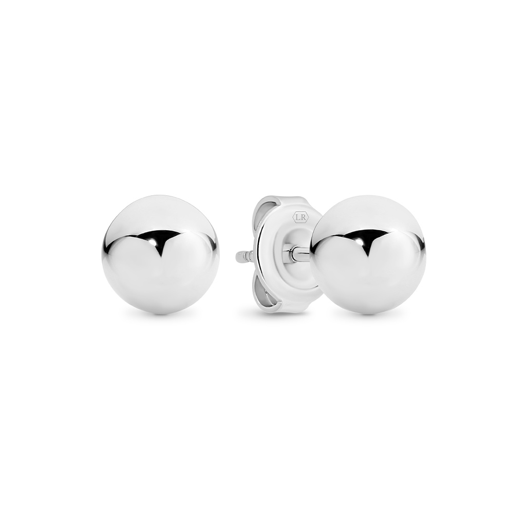 Silver Medium Ball Aphrodite Stud Earrings