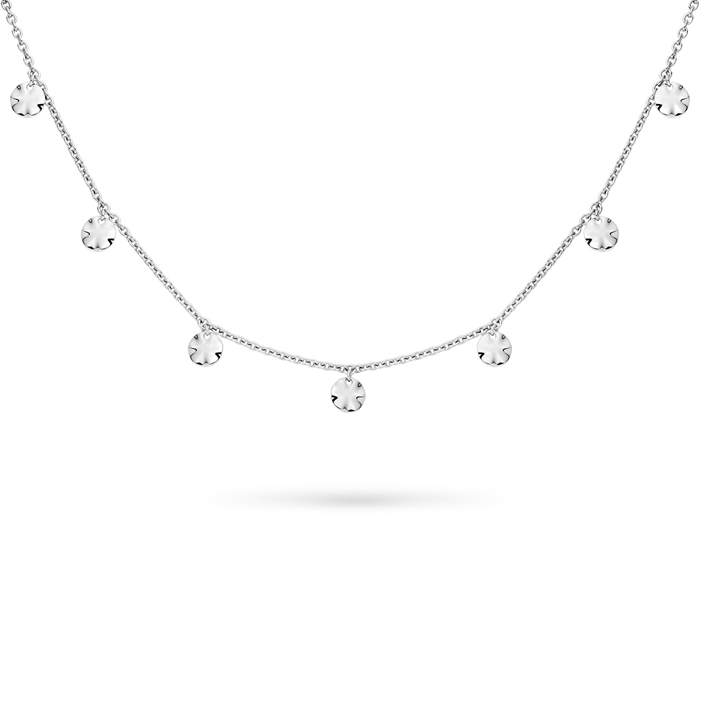 Mabel Petite Multi Disc Silver Necklace