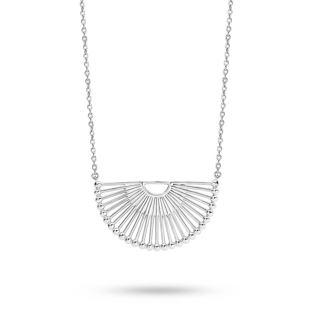 Francesca Fan Ball Silver Necklace