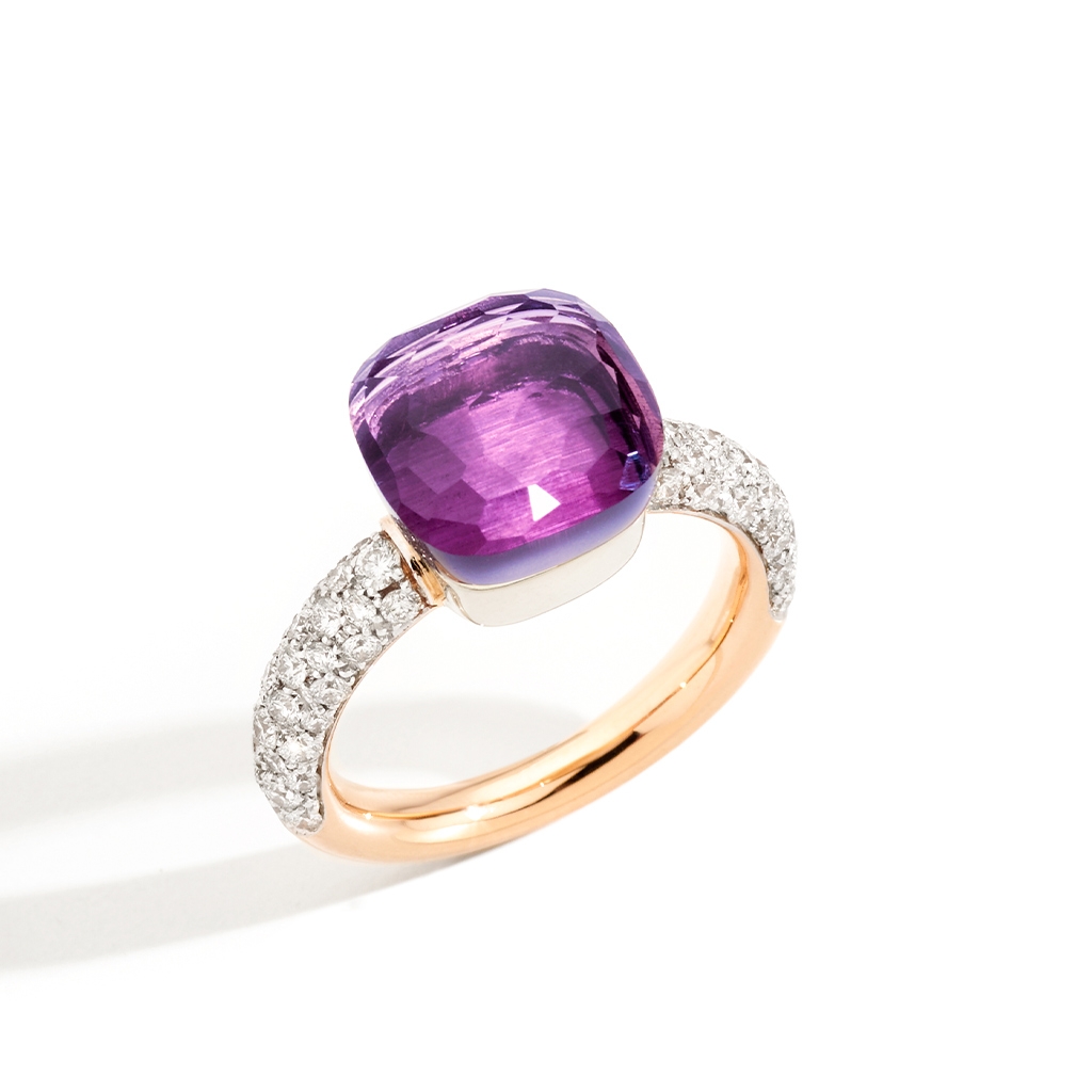 Pomellato Nudo Classic Diamonds &#038; Amethyst Ring