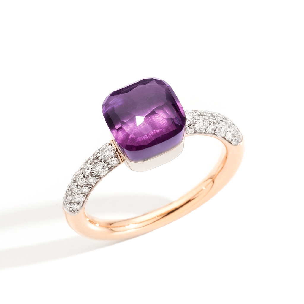 Pomellato Nudo Petit Diamonds &#038; Amethyst Ring