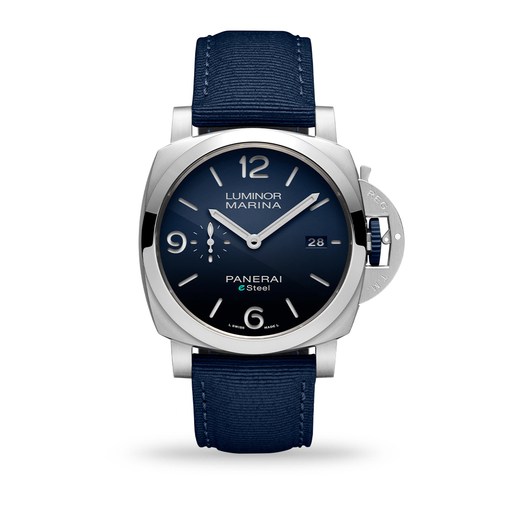 Panerai Luminor Marina ESteel™ Blu Profondo 44mm Fabric Strap