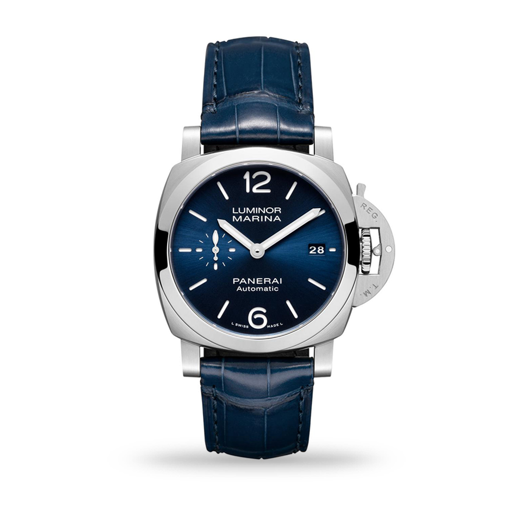 Panerai Luminor Marina Quaranta 40mm Blue Dial Leather Strap